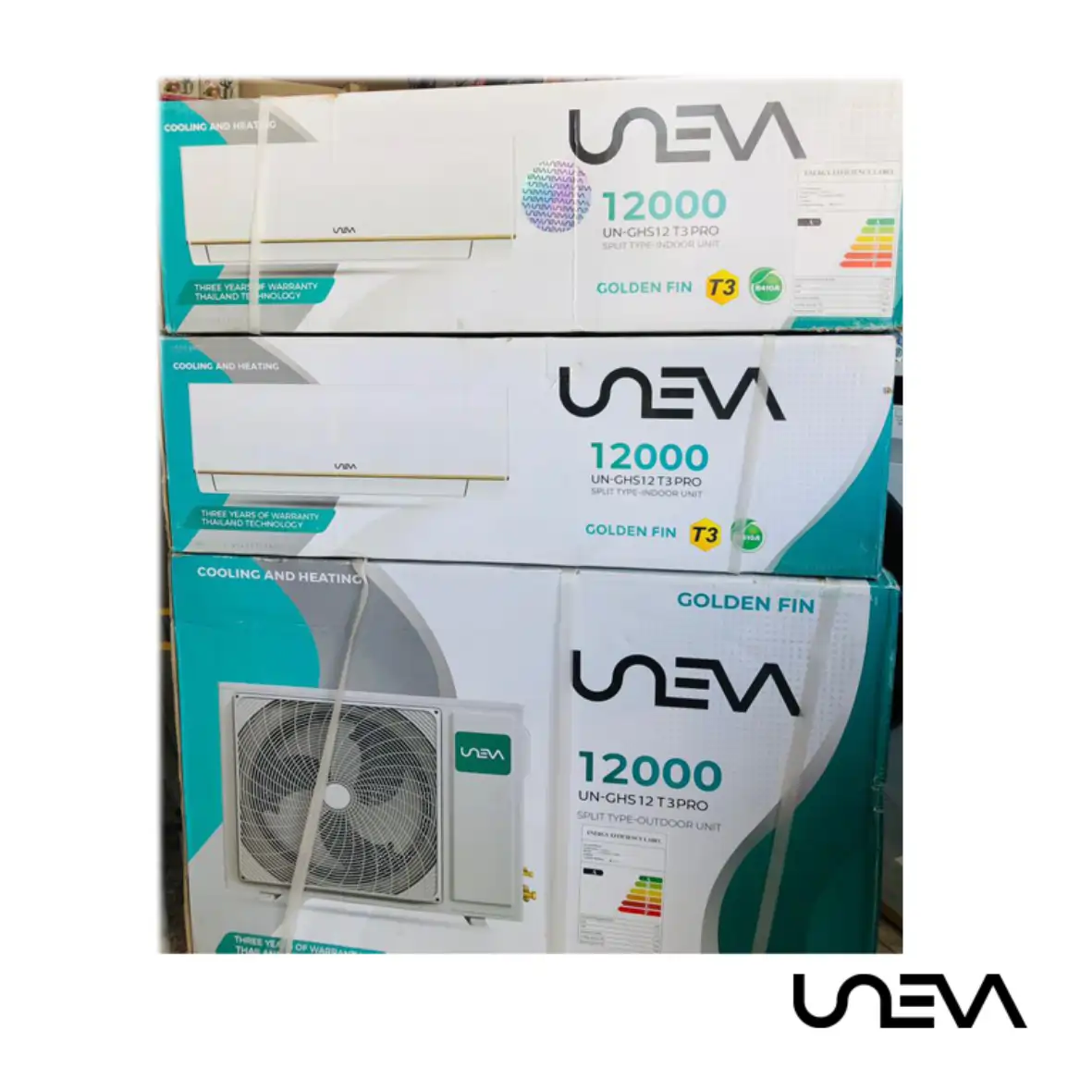 کولر گازی یونیوا ۱۲۰۰۰ پرو (T3)، گاز R410a مدل UN-GHS12 T3 PRO